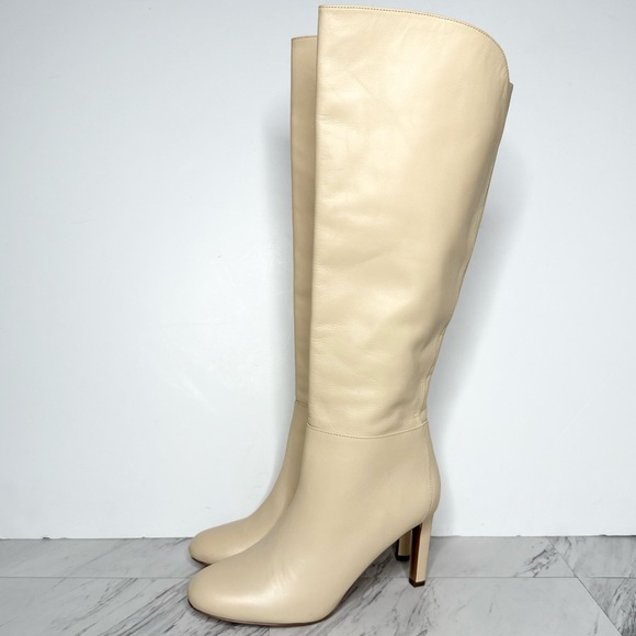 Sam Edelman Shoes - Sam Edelman Shauna Eggshell Leather Tall Heeled Boots 7 1/2 M